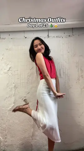 Day 01 of 25 days of Christmas Outfit Ideas🎄🤶 Top: House of Lulu (Bronte Wrap Top) Skirt: She-in (Code: 20931202) #christmascountdown #christmasoutfit #christmas2023 #outfitideas #holidayoutfits #foryou #fyp #christmasootd 