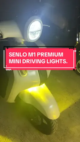 Night ride with Senlo M1 Mini Driving Light. 🛵💨 #senlo #senlom1 #mdl #minidrivinglight #yamahafazzio #fazzio #classicscooter #fyp #viral 