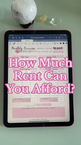 How much rent can you afford while still being able to save money? It totally depends on your city, your expenses, and comfort level. Making a fake budget can help you visualize what it will look like in your new home. Try it out with your expenses and see what you can come up with 🤍 #howtobudget #budgetingtiktok #budgeting #moneytips 