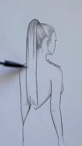 How to draw a ponytail ✏️ #art #artwork #draw #drawing #paint #hair #style #fashion #anime #cartoon 