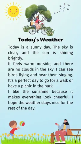 Topic 12: Today’s weather #learnenglish #english #englishstories #dreamenglishstories #learnenglishdaily #dailyenglish 