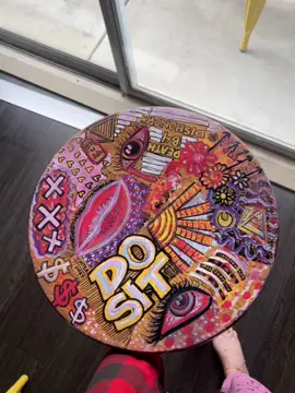 The cool stool (the coolest thing you’ll ever put your butt on) #art #fyp #artist #paint #paintok #painter #custom #explorepage 