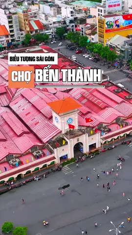 Chợ Bến Thành mang vẻ đẹp rất đỗi Sài Gòn  #flycamvietnam #Chobenthanh #TPhcm #travel #sad #LearnOnTikTok #landscape #fyp #viral #dulich #anvitapbai