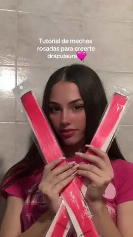 No encuentro el comentario de la chica que habia pedido tutorial 💕 #monsterhigh #draculaura #mechasrosas #extensionesdecabello 