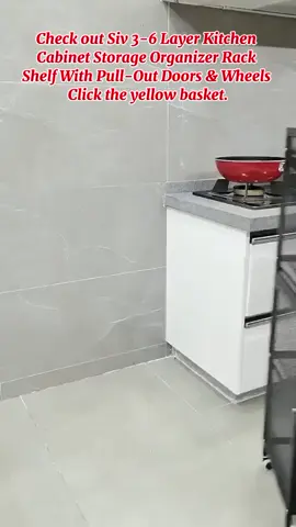 Check out Siv 3-6 Layer Kitchen Cabinet Storage Organizer Rack Shelf With Pull-Out Doors & Wheels.#kitchencabinet #storageorganizer #organizerrack #fy #fyptiktok #fypgamer #fypaffiliate #fypaffiliatetiktokshop 