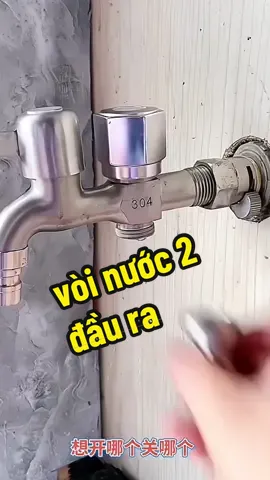 Vòi nước inox 304 chia 2 đầu ra,lắp vòi xịt,máy giặt..vòi lắp cho loại ống 21 #nmvdogiadung#voinuocinox #voinuoc2dau #voinuoc #giadungtienich #xuhuong #fypシ゚viral #master2023bytiktok 