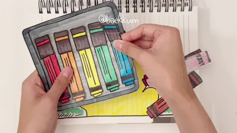 Paper stationery📝 Drawing set  | Tutorial is on Youtube - Baekkum #paperdiy #백꿈의종이놀이 