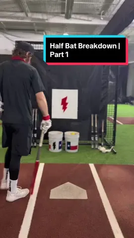 Half Bat Breakdown | Part 1 Half bat.com @tjhannam10  -Bat Path Clean Up -Instant Feedback  -Bat Speed Training  #halfbat #baseballiq #Prime #Performance #development 