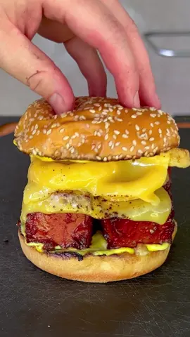 Smoked Bologna Burnt Ends Sandwich 