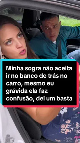 Minha sogra não aceita ir no banco de trás no carro, mesmo eu grávida ela faz confusão, dei um basta #tamarakastro #tamara 