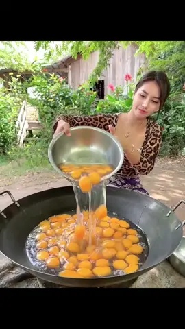 Chinese girl preparing food from eggs #chinese #tiktok #fyp 