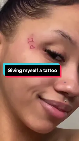 This is it. No more i swear. I just felt like it was missing a lil pizzazz ✨ #fyp #trending #foryou #viral #tattoo #facetattoo #givingmyselfatattoo #gettingatattoo #newtattoo 