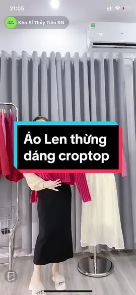 Áo Len thừng dáng croptop xinh lắm #aolendangngan #aolencroptop 