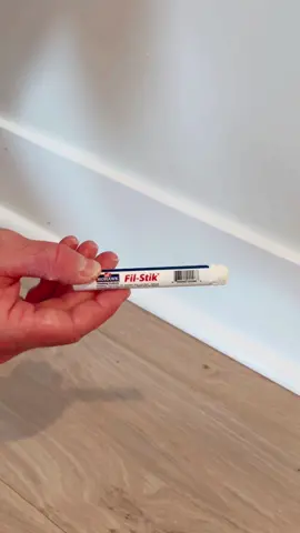 Mohawk fill stick is a great, easy and mess free way to fill nail holes on trim. Just rub it on and buff off with a dry paper towel! #flipper #hustle #viralvideos #trimwork #instagram #trending #repost #tips #tricks #homedecor #houseoftiktok 