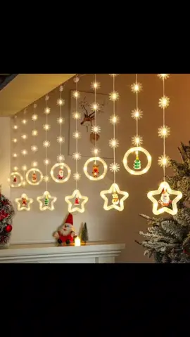 *LUCES AROS Y ESTRELLA* COLOR: AMBAR MEDIDA: 3 METROS * BUENA ILUMINACION  #navidad🎄🎀 