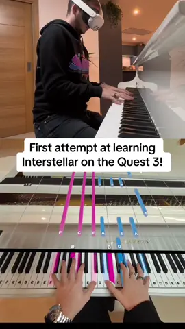 Now this one really is harder than it looks! Determined to learn Interstellar!  #piano #sneakenergy #quest3 