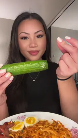 Cucumbers and samyang noodles are the BEST 😋😍 peep my transition 😏😆❤️ #eatwithme #mukbang #mukbangeatingshow #FoodTok #eatingasmr #foodasmr #mukbangasmr #asmreating #eatingshow #eatingshowasmr #eatingsounds #mukbangs #mukbangvideo #letseat #watchmeeat #eatingsounds #ramenmukbang #buldakramen #tomatopasta #samyantomatopasta  #cheesysamyang #cheesyspicynoodles #buldakmukbang #carbonaranoodles #slurping #slurpingsound #slurpingnoodles #slurpingasmr #viral #foodietok #foryou #spicynoodlemukbang #cucumber #crunchy #crunchyasmr 