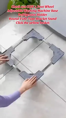 Check out CQW 4 Foot Wheel Adjustable Washing Machine Base Refrigerator Holder Round Tube Type Bracket Stand #4Foot #wheeladjustableforappliances #refrigeratorbase  #BaseRefrigeratorHolder