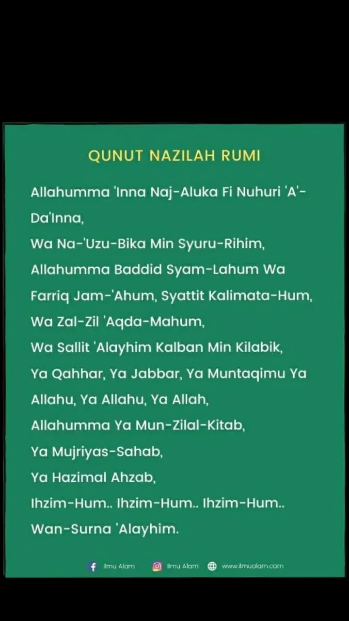Keep update qunut Nazilah kawan
