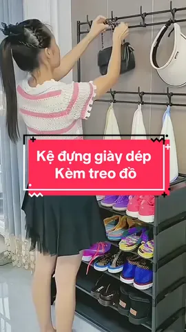 Kệ để giày dép + treo đồ tiện lợi #kedegiaydep #kegiay #kedegiaydepnhieutang #kedegiaydepdanang #kedegiaydepkemtreodo #dogiadung #ntdogiadung 
