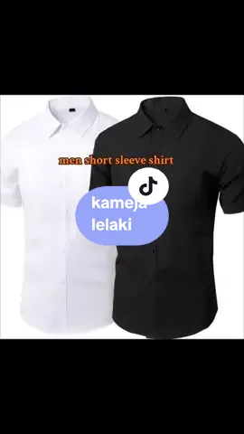 Men Short Sleeve Button Collar✨#kamejalelaki #fyp 