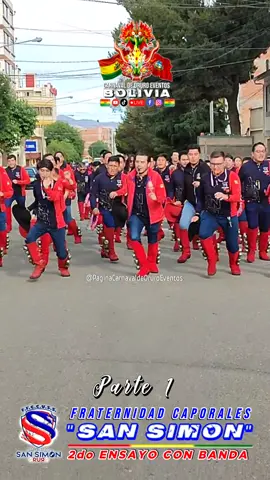 CAPORALES SAN SIMON PARTE 1 SEGUNDO ENSAYO CON BANDA #carnavaldeoruroeventos  #oruro_bolivia🇧🇴  #caporalessansimonsantacruz  #caporalessansimoncochabamba  #caporalessansimonlapaz  #caporalessansimon  #caporalessansimonsucre  #caporalessansimon💙❤️ 