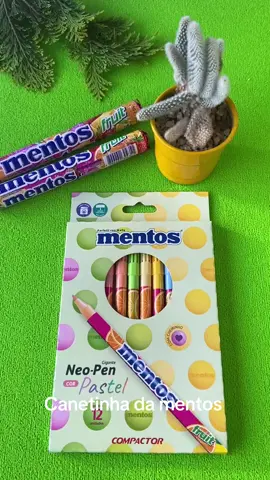 Vocês ja conheciam essa canetinha da mentos ? Comentem aqui a caneta que vcs querem conhecer !! #mentos #papelariafofa #papercut 
