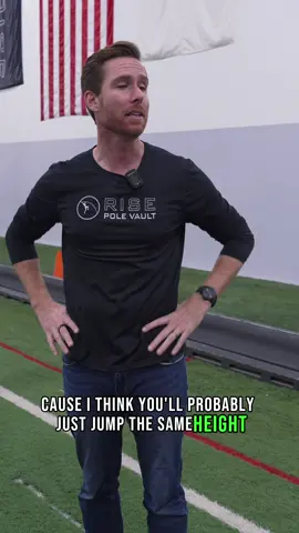 As much as we want to move to longer poles all the time, sometimes it’s better to stay on a shorter, stiffer pole. We want to vault on poles that match where we are with our jump rather than forcing things just to move up for the sake of moving up. #polevault #risepolevault #risehigher 