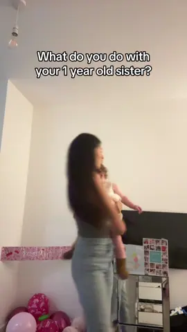 Only 365 days old and I already annoy her with tiktoks 🤣 #teacher #peteacher #babysister 