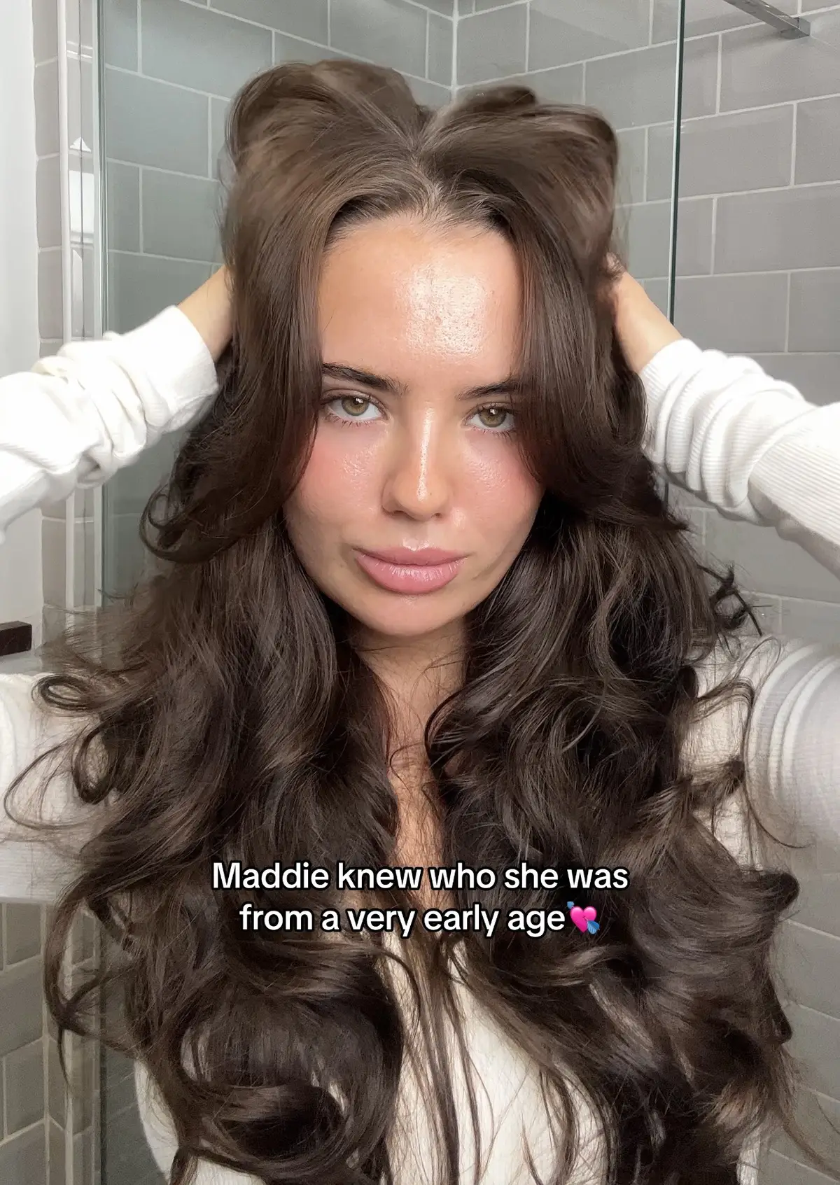 A girl who loves the volume x 💘 #hairtiktok #maddieknewwhoshewas #hairtok 