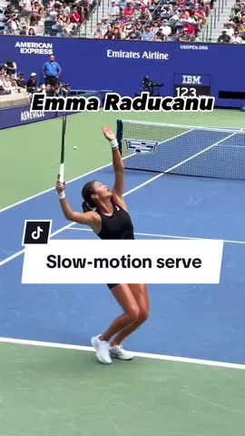 Emma Raducanu serve in slow-motion. #tennis #tennistiktok #tennistok #serve #tennisplayer #tennislife 