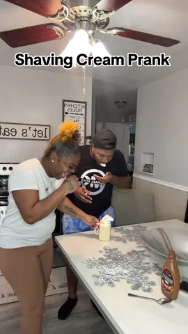 That’s what he get 😮‍💨🤣  #couples #fyp #couplestiktok #funny #humor #funnycouple #prank #prankwars #couplecomedy #prankvideo #foryourpage #shavingcreamprank 