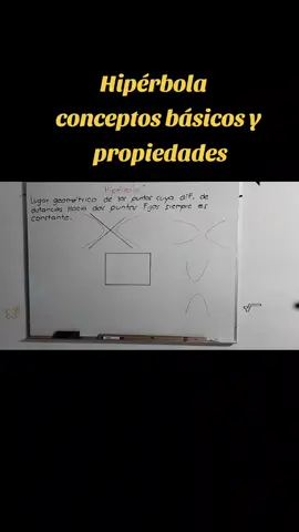 Hipérbola conceptos básicos y propiedades parte uno👨🏻‍🏫📈📝📚