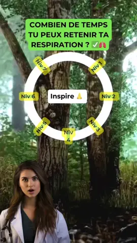 Combien de temps tu peux retenir ta respiration ? 🫁 #santé #test #respiration #poumons