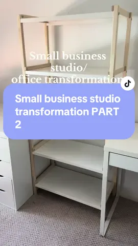 Part 2 of setting up my new small business office/studio! Stocking my packing supply shelf 🥰 sorry for my  voice, im getting over a sickness at the moment 😅 stay tuned for the rest of this transformation! #roommakeover #studiosetup #homeoffice #SmallBusiness #roomdesign #craftroom #fyp #packingsupplies #shippingsupplies #smallbusinesssupplies 