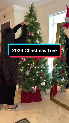 Can yall believe this tree was only $78?! What a steal! #CapCut #christmas #christmastree #christmas2023 #decor #decoration #candycane #ornaments #walmart #walmartfinds #everygreen #evergreenclassic 