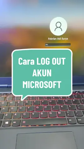 Cara LOG OUT akun microsoft kamu ✅ #fypシ #jualbelilaptopindramayu#seputarlaptop 