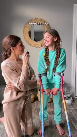 Replying to @. another interview with the sweetest human ever 🥹😭 what should i ask her next? 🥹✨ #amazingabigailgrace #rainbowcrutches #CerebralPalsy #momdaughter #dayinthelife #disability #interview 