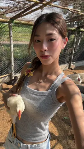 took a lot of courage in me to hold her #fyp #farmlife 