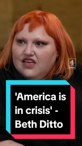 Beth Ditto talks about US leadership 'in crisis' and growing up gay in America's bible belt as her band Gossip reunites for their first new music in a decade.