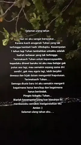untukmu yang sedang bertambah usia, kiranya penyertaan Tuhan selalu ada disetiap langkahmu.  #happyberday #bertambahusia #penyertaantuhan #tuhanyesusbaik #doakristen #desemberceria #kadonatal #storykristen #permintaan #rnb #riseandbless #rohanitiktok #doamalam #saatteduh 