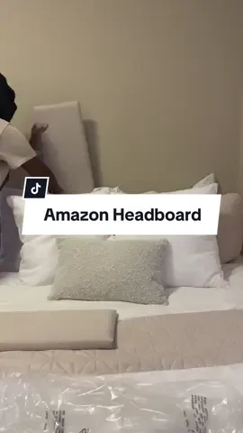 Bought a stick on wall panel headboard from amazon 😍 stay tuned for final look ❤️  #amazonfinds #headboarddiy #headboardideas #headboard #fyp