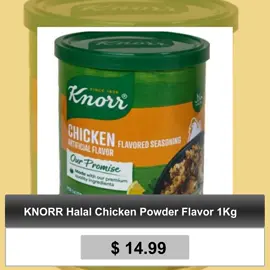 KNORR Halal Chicken Powder Flavor 1Kg #instamotogallery #halal #baklava #blessings #turkey #peralatanmakan #homedecor #turkishkitchenessentials #onlinebusinessbazaar #ethnicbag Buy here https://www.basilgrocery.com/online-store/KNORR-Halal-Chicken-Powder-Flavor-1Kg-p516652036