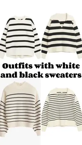 outfits with white and black sweaters for winter #outfit #outfitideas #trending #fyp #foryou #fypシ #foryoupage #black #white #winter #outfits #swagstepchallenge #sweater #fashion #fashioninspo #fashiontiktok 