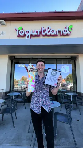 Saw @Parkerseidel do this and get $42.57 so I had to try and beat him #yogurtland #frozenyogurt #worldrecord #fyp 