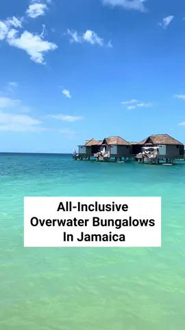 Woule you stay here, yes or no? These overwater bungalows are incredible! #overwaterbungalow #sandalsresorts #sandalssouthcoast #travelbucketlist #luxuryhotel #allinclusive #allinclusiveresort #jamaicatravel #vacationmode 