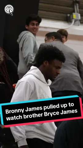 Bronny James pulled up to watch Bryce James play Sierra Canyon Vs Crossroads! #bronnyjr #brycejames 