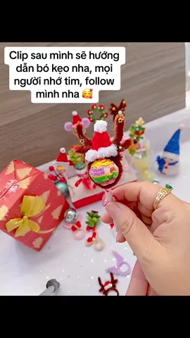 Hướng dẫn làm kẹo mút giáng sinh mũ tuần lộc nà 😍 #kẹomútgiángsinh #kẽmnhung 