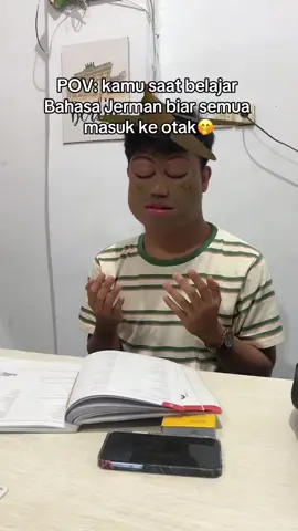 Siapa nih yang kaya gini juga kalau belajar bahasa Jerman ?? Ngaku hayyooo !! #ausbildung #bahasajerman #deutsch #infoausbildung #infoausbildungjerman #CapCut #fyp #deutschland #deutschlernen #bengkuluinfo #trendingvideo #musimdijerman 