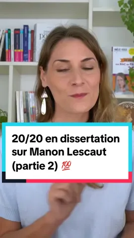 🎉 Pour te démarquer en dissertation sur Manon Lescaut, regarde ça… Comme tous les #lyceens vont écrire que Manon Lescaut est immorale et marginale, à toi d’avancer des arguments plus subtils et recherchés 📚✨.  Car l’art de la dissertation au bac de français, c’est de savoir nuancer ses idées 🌈. Et pour l’oral de français, retrouve toutes mes lectures linéaires sur Manon Lescaut de l’Abbé Prévost sur mon site !🔗 #dissertation #manonlescaut #bacfrancais #Apprendresurtiktok #abbeprevost #bacdefrancais 